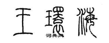 陳墨王環海篆書個性簽名怎么寫