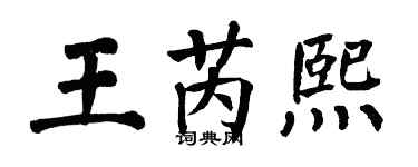 翁闓運王芮熙楷書個性簽名怎么寫