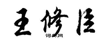 胡問遂王修臣行書個性簽名怎么寫