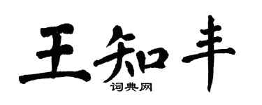 翁闓運王知豐楷書個性簽名怎么寫