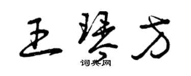 曾慶福王琴方草書個性簽名怎么寫