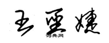 朱錫榮王聖婕草書個性簽名怎么寫