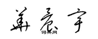 梁錦英華晨宇草書個性簽名怎么寫