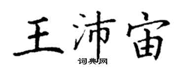丁謙王沛宙楷書個性簽名怎么寫