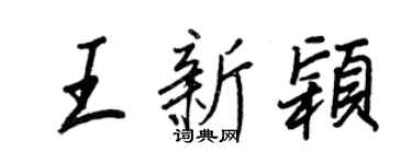 王正良王新穎行書個性簽名怎么寫