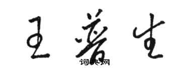 駱恆光王普生草書個性簽名怎么寫