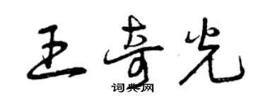 曾慶福王奇光草書個性簽名怎么寫