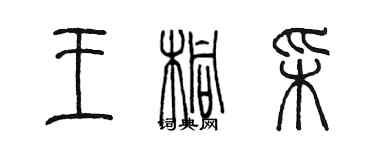 陳墨王桐彩篆書個性簽名怎么寫