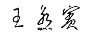 駱恆光王永賓草書個性簽名怎么寫