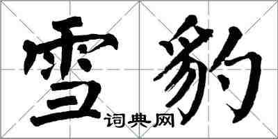 翁闓運雪豹楷書怎么寫