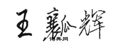 駱恆光王瓤輝行書個性簽名怎么寫