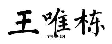翁闓運王唯棟楷書個性簽名怎么寫