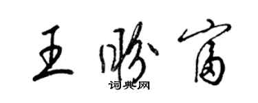 梁錦英王盼富草書個性簽名怎么寫