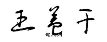 曾慶福王益乾草書個性簽名怎么寫