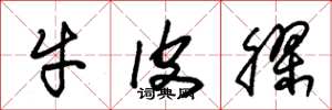 朱錫榮牛皮膠草書怎么寫