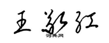 梁錦英王敬紅草書個性簽名怎么寫