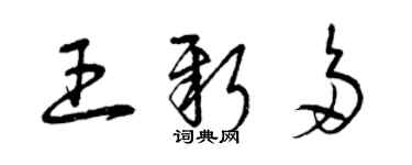 曾慶福王新多草書個性簽名怎么寫