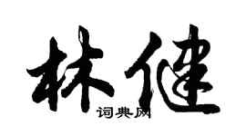 胡問遂林健行書個性簽名怎么寫