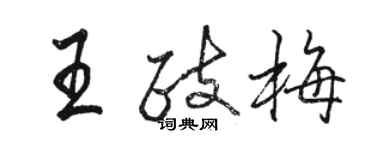 駱恆光王政梅行書個性簽名怎么寫