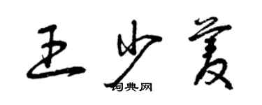 曾慶福王少菱草書個性簽名怎么寫