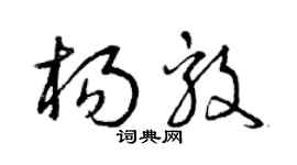 曾慶福楊毅草書個性簽名怎么寫