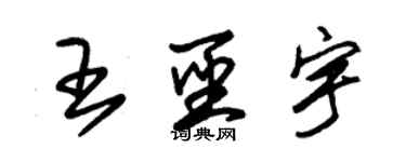 朱錫榮王聖宇草書個性簽名怎么寫