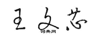 駱恆光王文芯草書個性簽名怎么寫