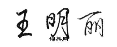 駱恆光王明麗行書個性簽名怎么寫