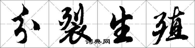 胡問遂分裂生殖行書怎么寫