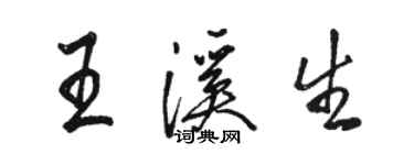 駱恆光王溪生行書個性簽名怎么寫