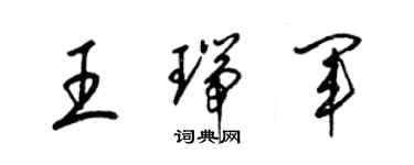 梁錦英王瑞軍草書個性簽名怎么寫