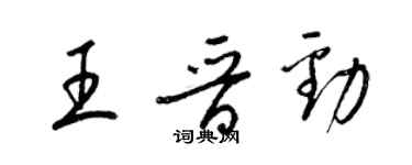 梁錦英王晉勁草書個性簽名怎么寫