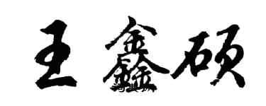 胡問遂王鑫碩行書個性簽名怎么寫