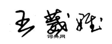 朱錫榮王葳雅草書個性簽名怎么寫