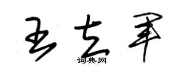 朱錫榮王立軍草書個性簽名怎么寫