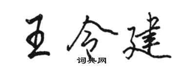 駱恆光王令建行書個性簽名怎么寫
