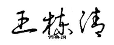 曾慶福王棟清草書個性簽名怎么寫