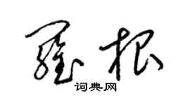 梁錦英羅根草書個性簽名怎么寫