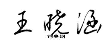 梁錦英王曉涵草書個性簽名怎么寫