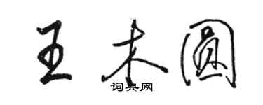 駱恆光王木圓行書個性簽名怎么寫