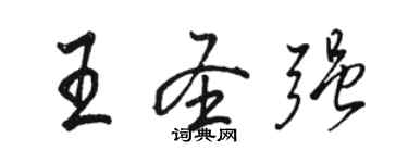 駱恆光王聖強行書個性簽名怎么寫