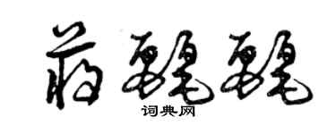 曾慶福蔣麗麗草書個性簽名怎么寫