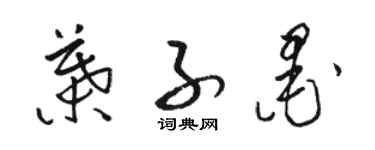 駱恆光葉子墨草書個性簽名怎么寫