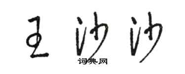 駱恆光王沙沙草書個性簽名怎么寫