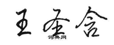 駱恆光王聖含行書個性簽名怎么寫