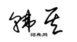 朱錫榮韓其草書個性簽名怎么寫