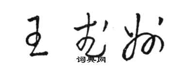 駱恆光王武州草書個性簽名怎么寫