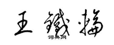 梁錦英王鐵輪草書個性簽名怎么寫