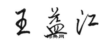 駱恆光王益江行書個性簽名怎么寫