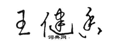 駱恆光王健香草書個性簽名怎么寫